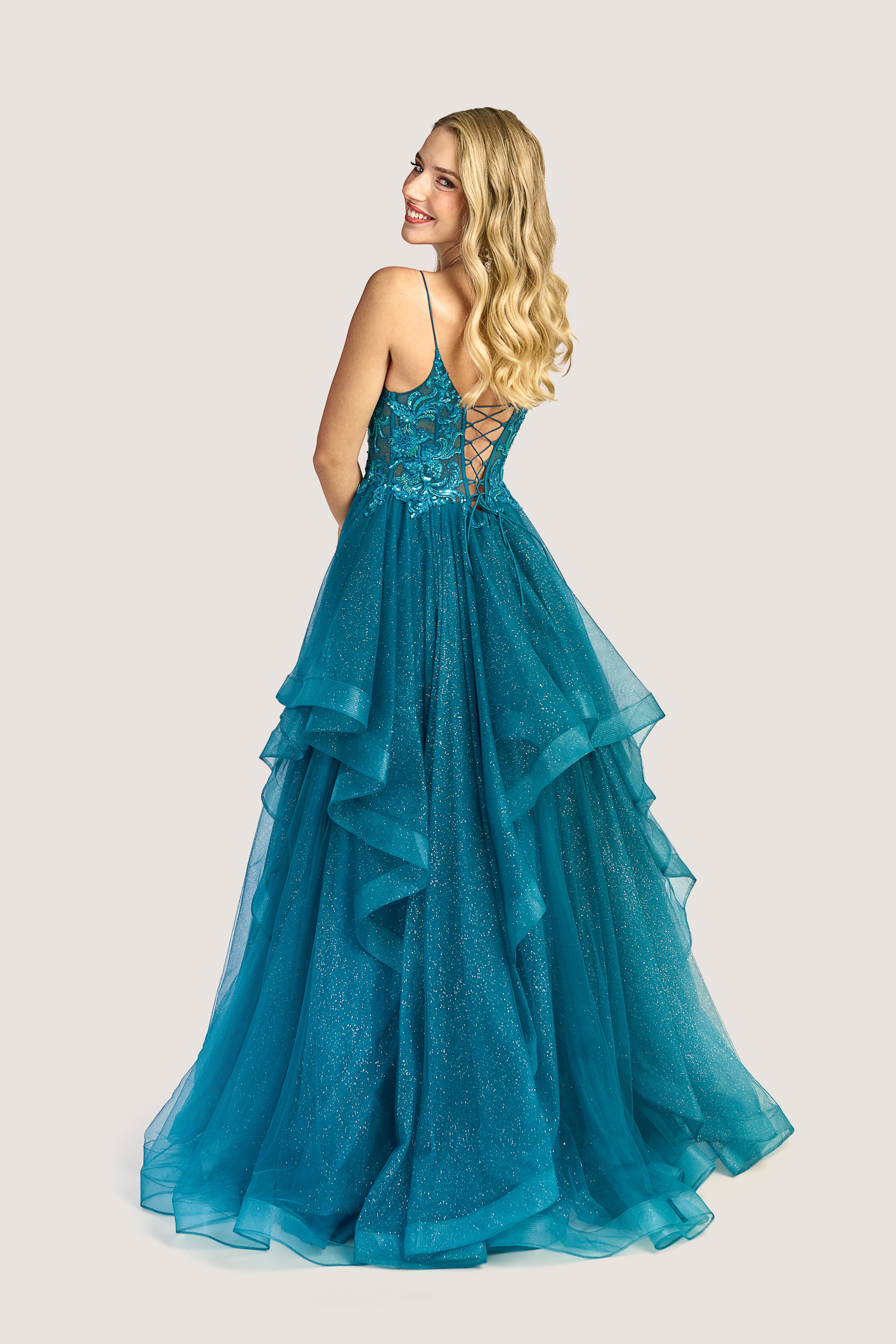 strapless open back dress Cinderella