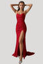 Venice red fitted prom dress 2026 modern prom night style sprakly red dress special occasion 