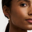 Pearl Drop Huggie Hoop Earrings - Gold