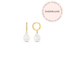 Pearl Drop Pavé Huggie Hoop Earrings - Gold