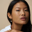 Pearl Drop Mid-Size Hoop Earrings