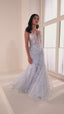 Light Blue Fitted Fishtail Dress 2026 